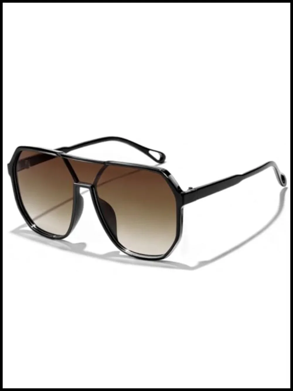 Oversized Square Aviator Sunglasses UV400 Protection Retro Trendy